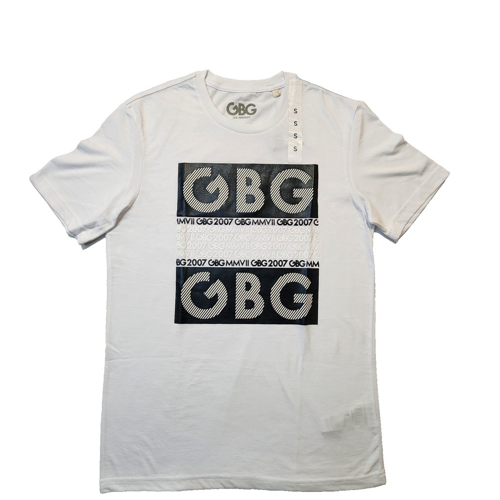 G by Guess Men's T-shirt‎ Graphic Print Short Sleeve Tee White Size XL New